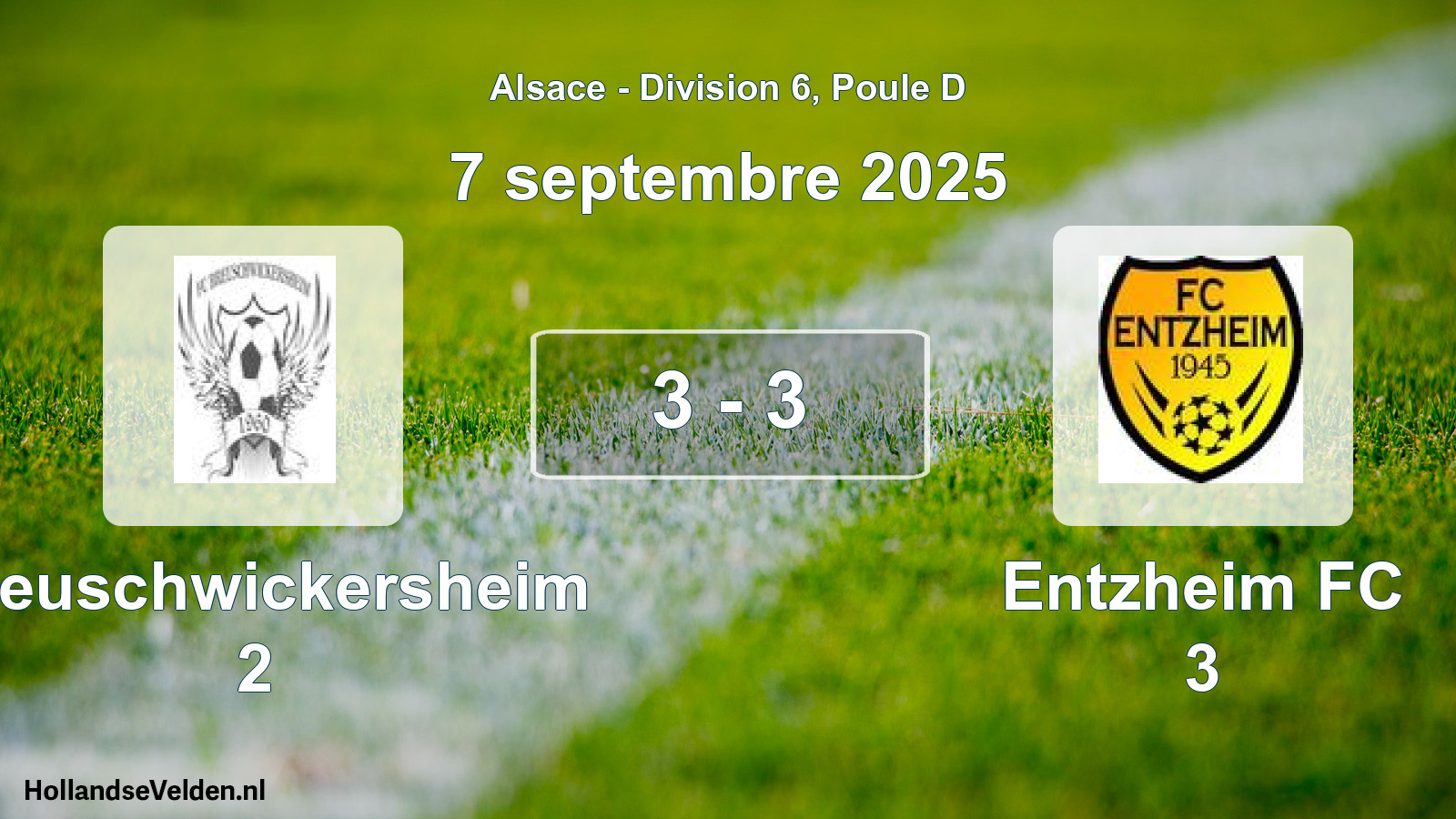 Gespeelde wedstrijd: Breuschwickersheim 2 - Entzheim FC 3 3 - 3 (7 september 2025)