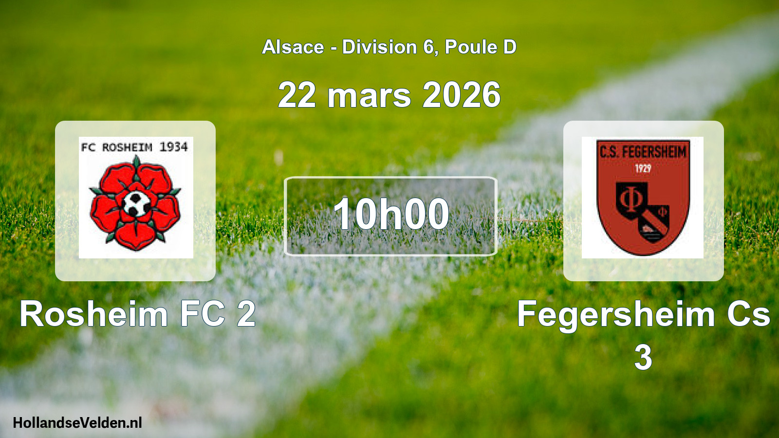 Scheduled Match: Rosheim FC 2 - Fegersheim Cs 3 (23 November 2025)