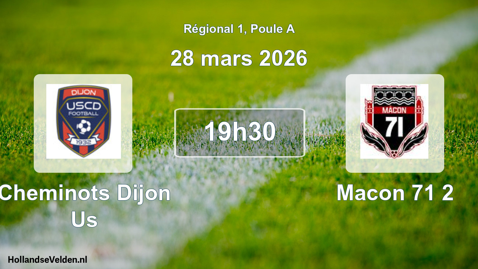 Geplande wedstrijd: Cheminots Dijon Us - Macon 71 2 (28 mars 2026)