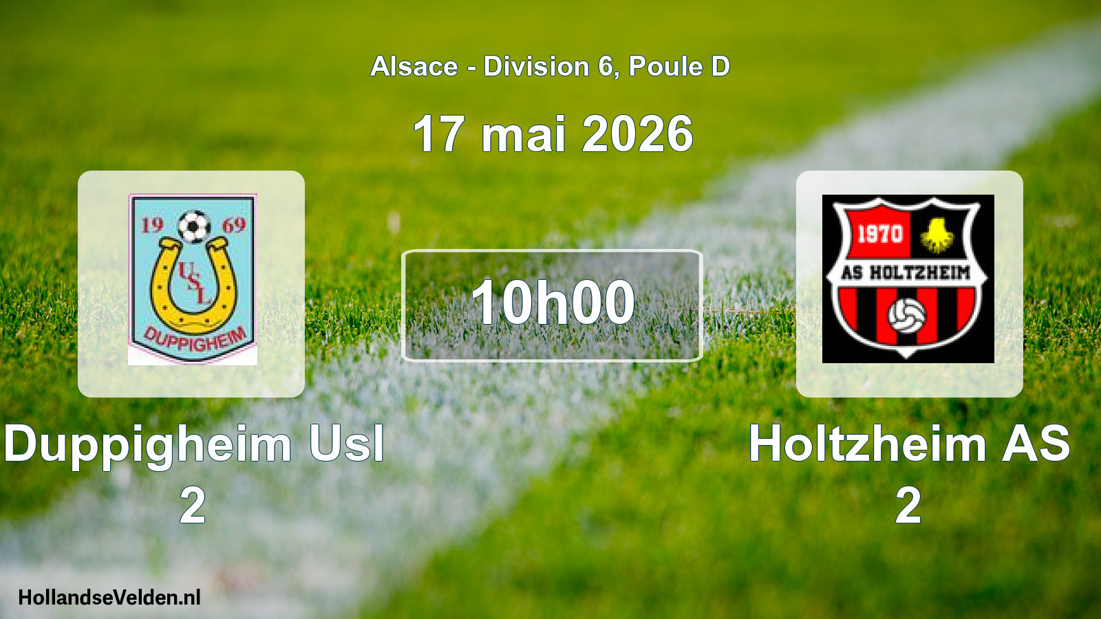 Geplande wedstrijd: Duppigheim Usl 2 - Holtzheim AS 2 (17 mei 2026)