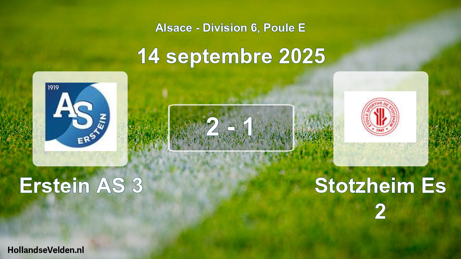 Match joué: Erstein AS 3 - Stotzheim Es 2 2 - 1 (14 septembre 2025)