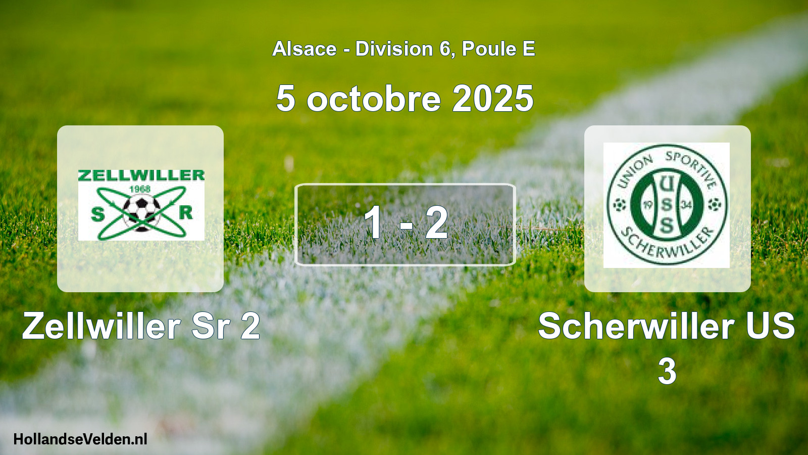 Match joué: Zellwiller Sr 2 - Scherwiller US 3 1 - 2 (5 octobre 2025)