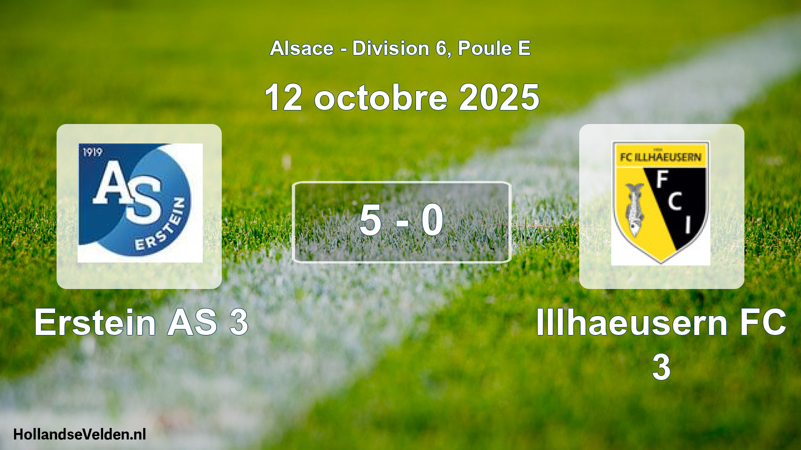 Match joué: Erstein AS 3 - Illhaeusern FC 3 5 - 0 (12 octobre 2025)