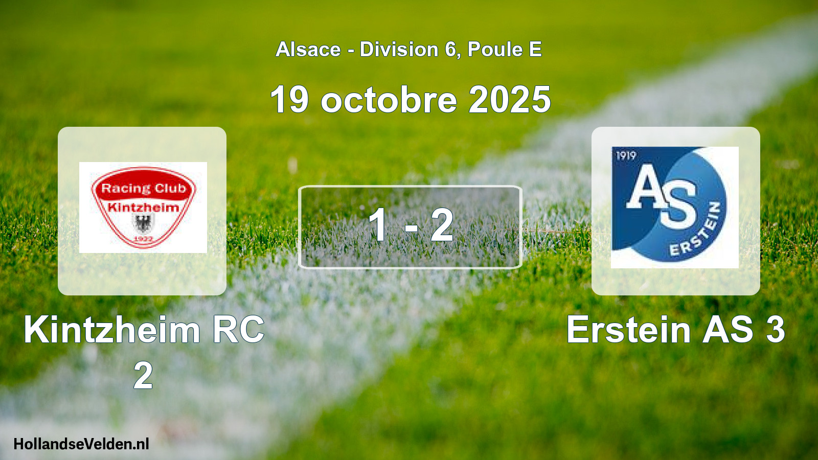 Match joué: Kintzheim RC 2 - Erstein AS 3 1 - 2 (19 octobre 2025)