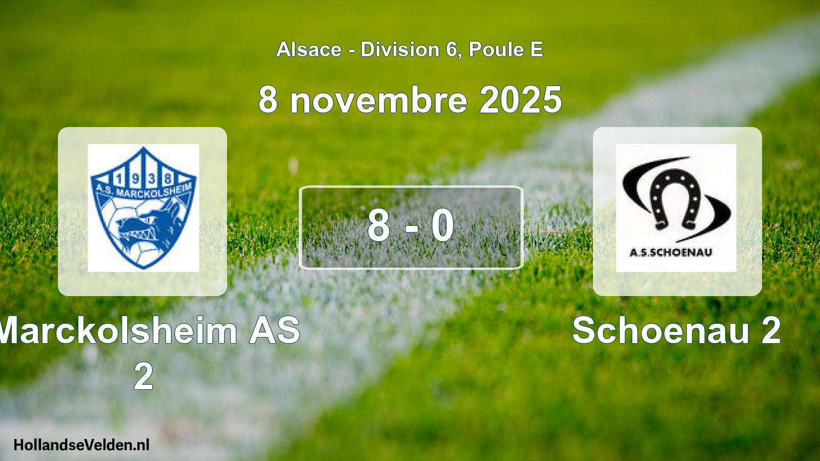 Gespeelde wedstrijd: Marckolsheim AS 2 - Schoenau 2 8 - 0 (8 november 2025)