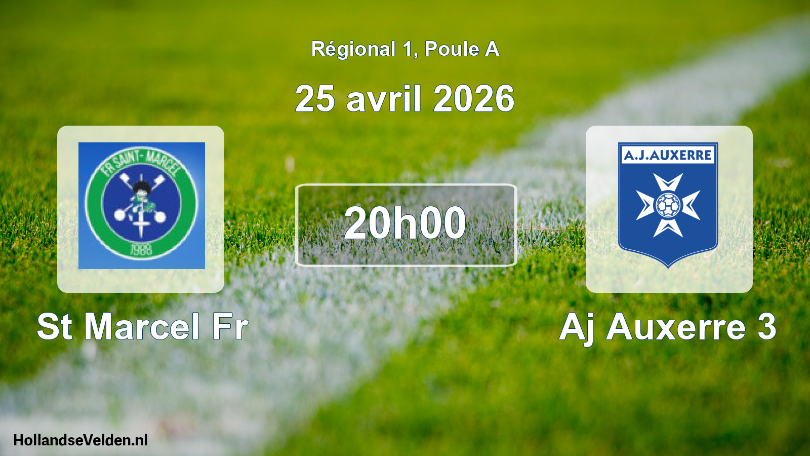 Geplande wedstrijd: St Marcel Fr - Aj Auxerre 3 (25 avril 2026)