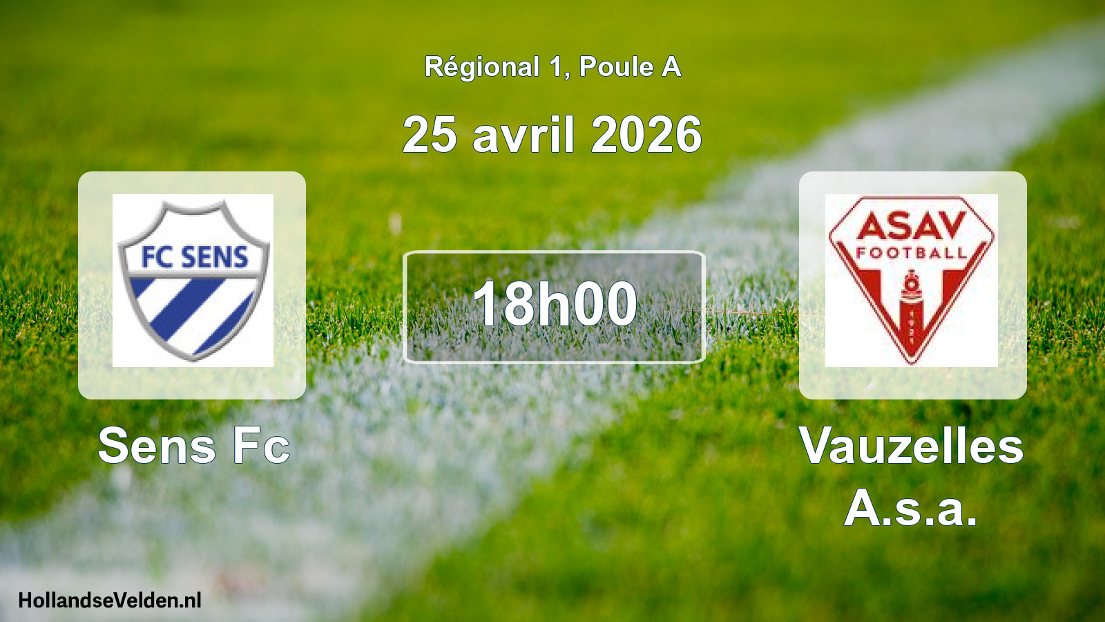 Scheduled Match: Sens Fc - Vauzelles A.s.a. (25 April 2026)