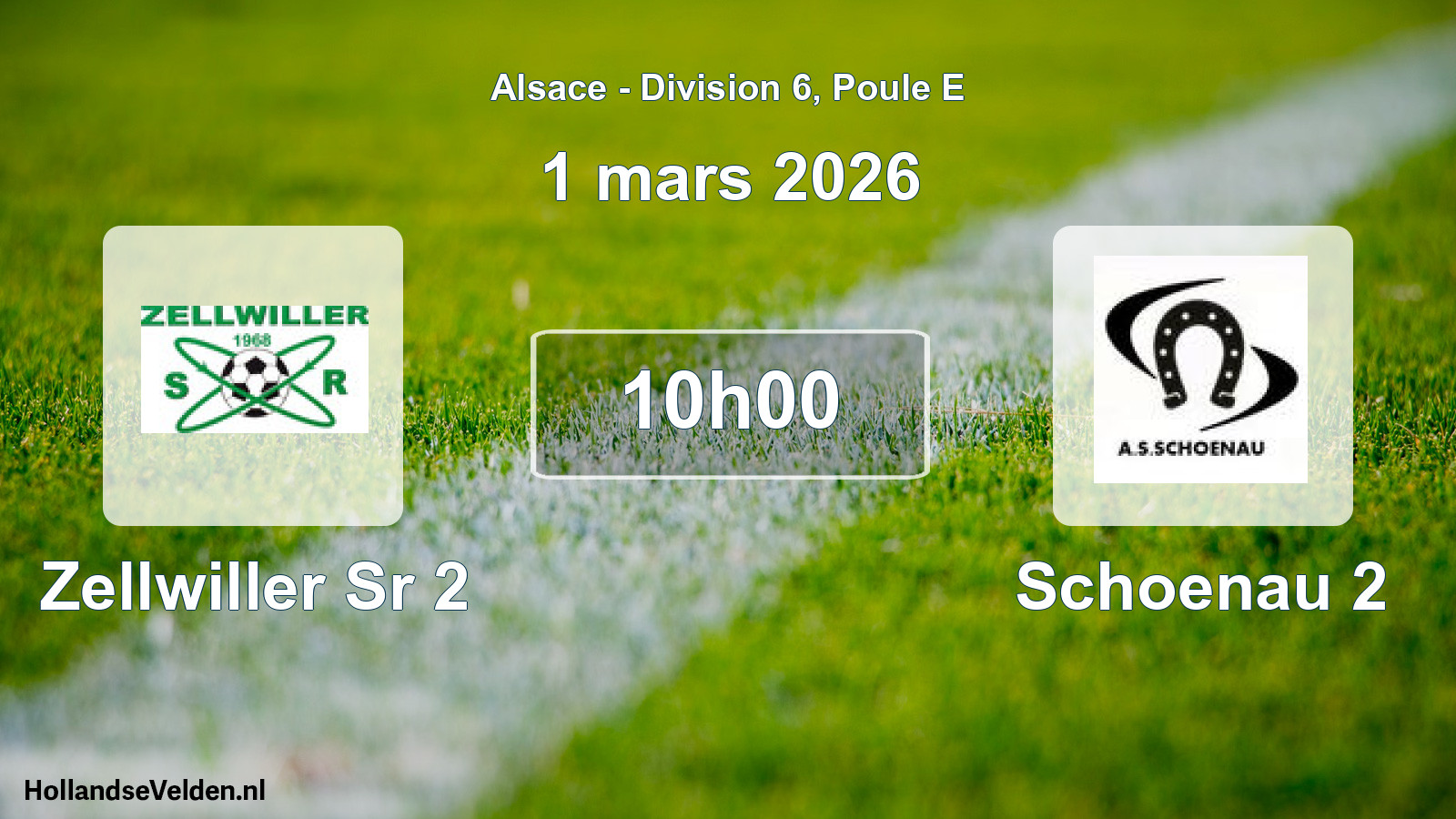 Scheduled Match: Zellwiller Sr 2 - Schoenau 2 (1 March 2026)