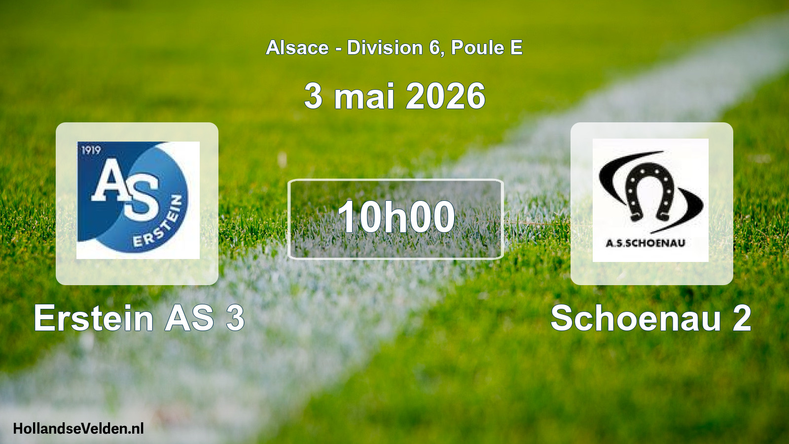 Scheduled Match: Erstein AS 3 - Schoenau 2 (3 May 2026)