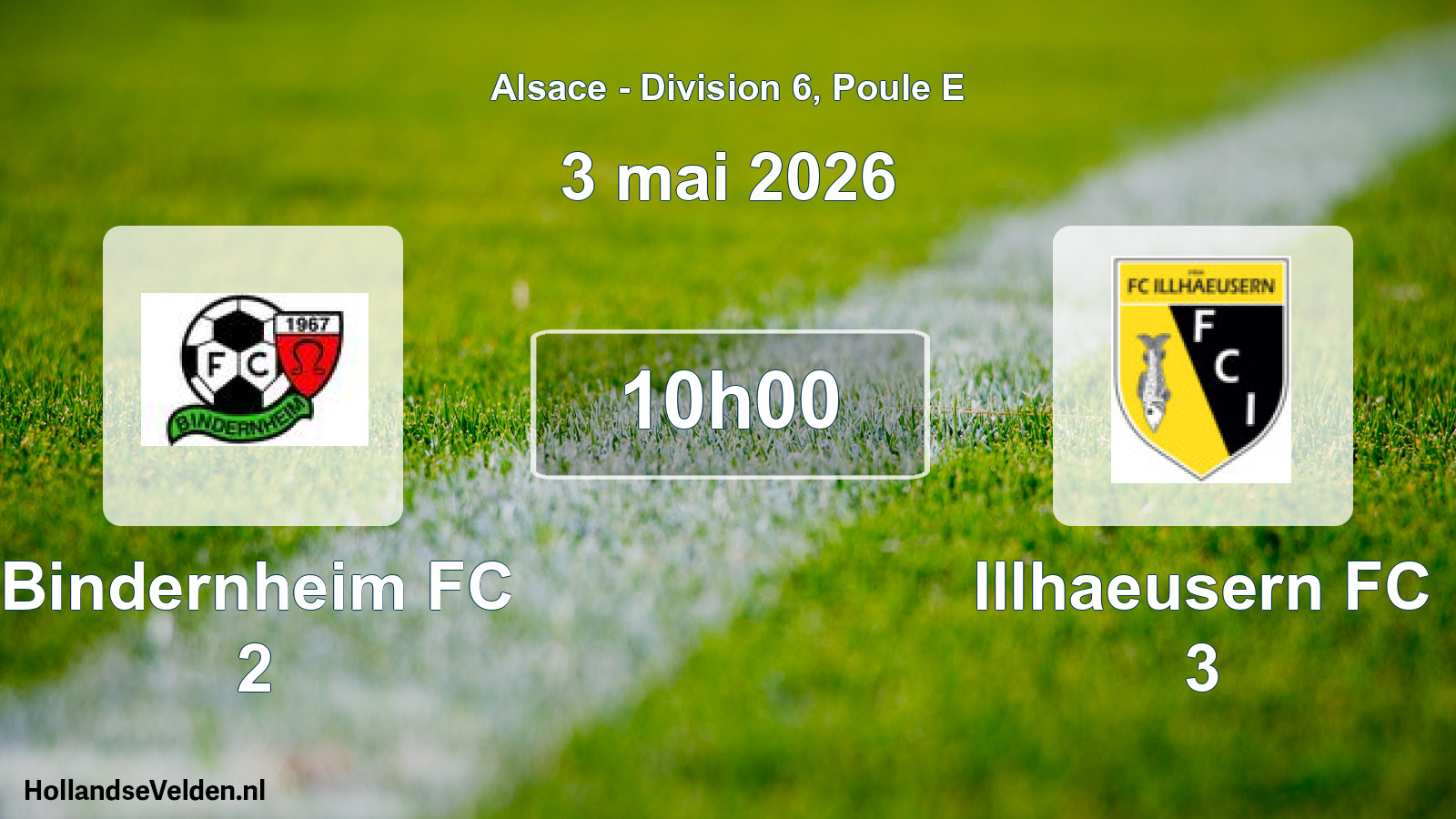 Scheduled Match: Bindernheim FC 2 - Illhaeusern FC 3 (3 May 2026)