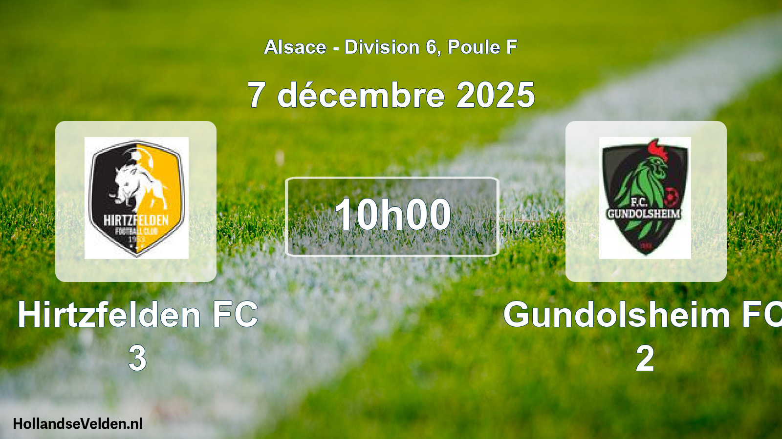 Scheduled Match: Hirtzfelden FC 3 - Gundolsheim FC 2 (7 December 2025)