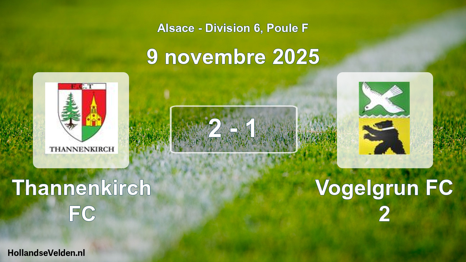 Gespeelde wedstrijd: Thannenkirch FC - Vogelgrun FC 2 2 - 1 (9 november 2025)