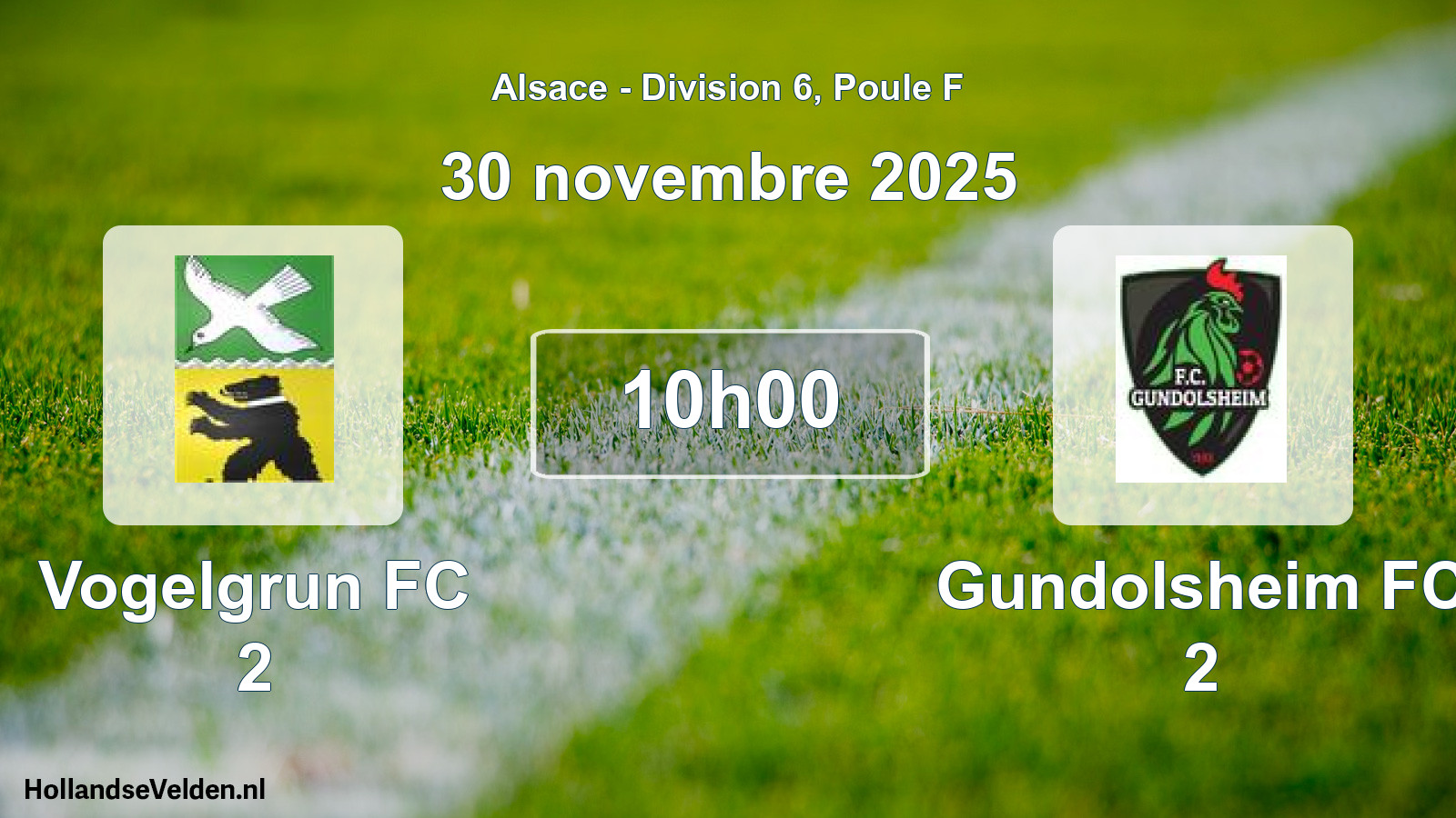 Scheduled Match: Vogelgrun FC 2 - Gundolsheim FC 2 (30 November 2025)