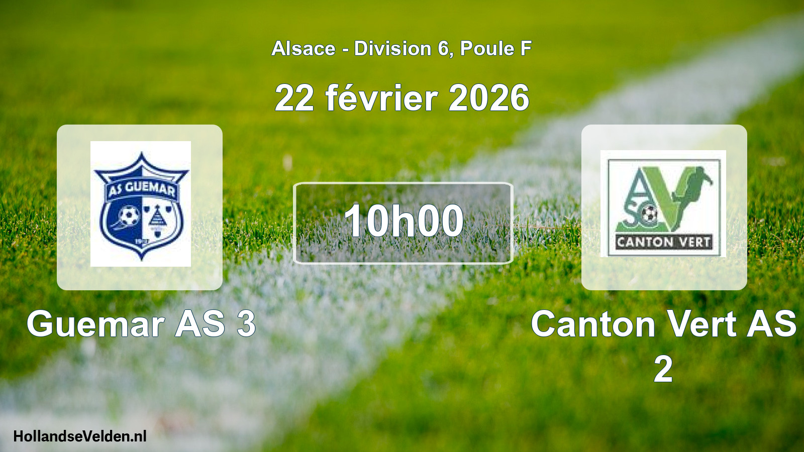 Scheduled Match: Guemar AS 3 - Canton Vert AS 2 (22 February 2026)