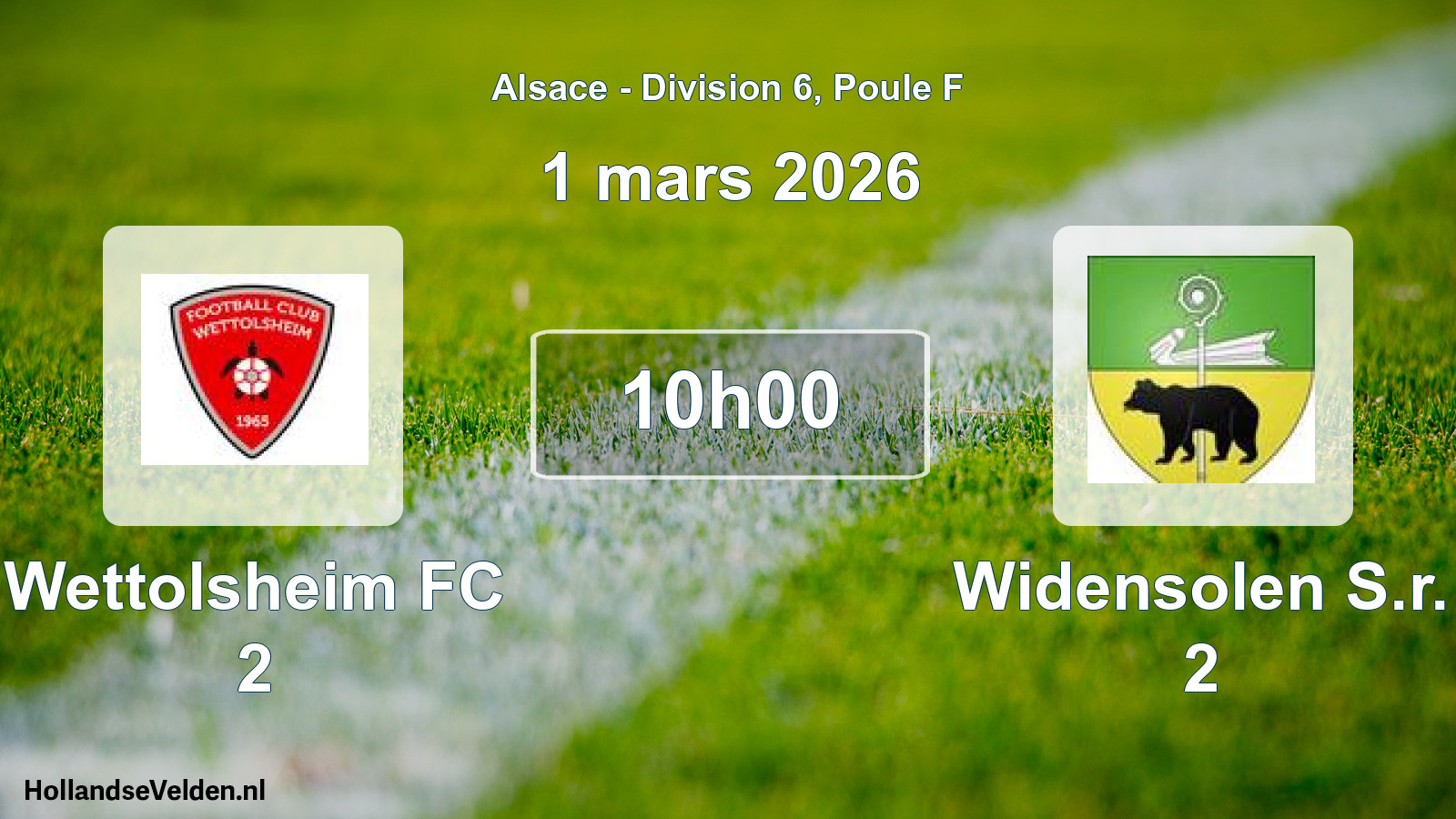 Scheduled Match: Wettolsheim FC 2 - Widensolen S.r. 2 (1 March 2026)