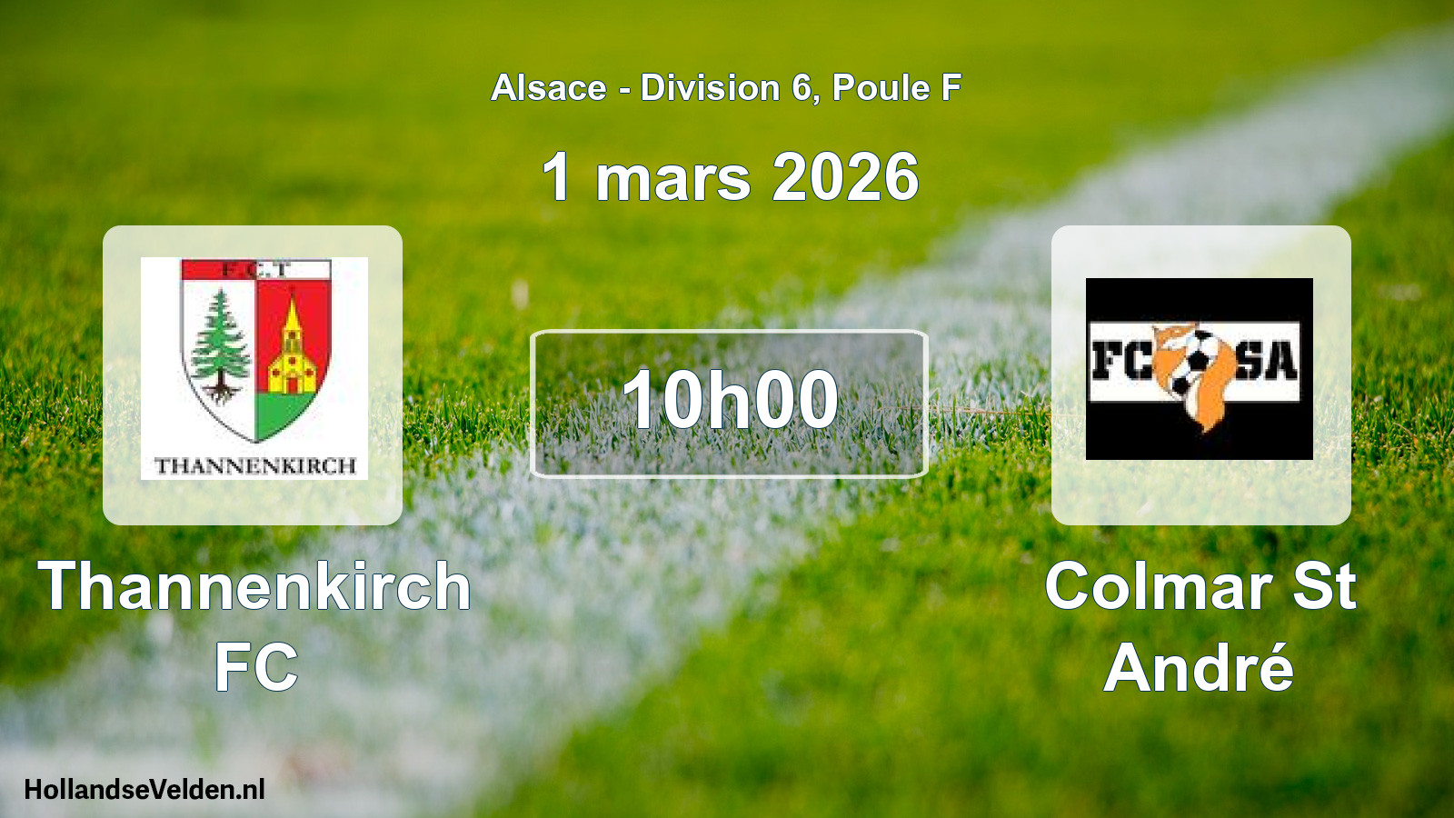 Geplande wedstrijd: Thannenkirch FC - Colmar St André (1 maart 2026)