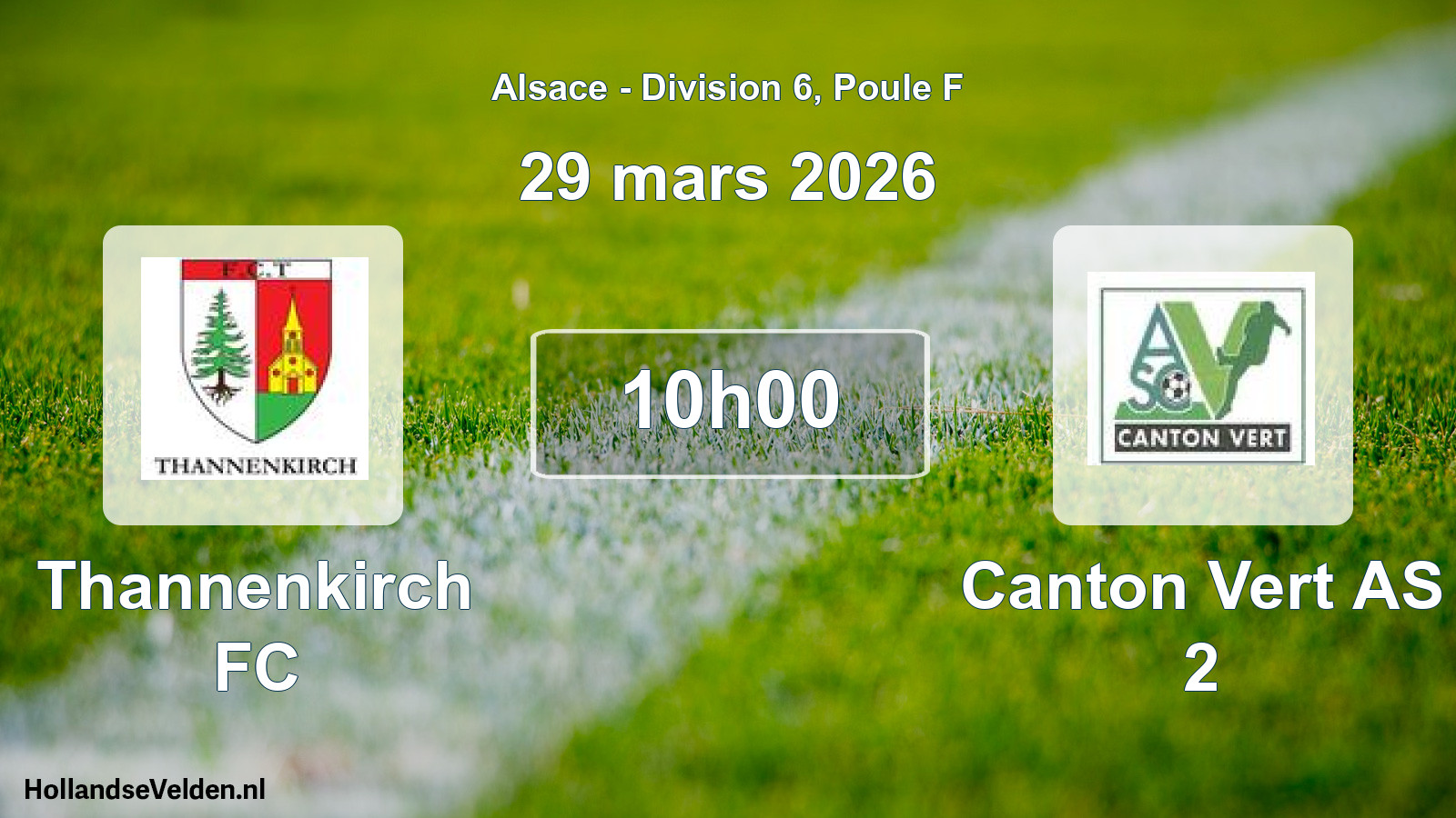 Scheduled Match: Thannenkirch FC - Canton Vert AS 2 (29 March 2026)