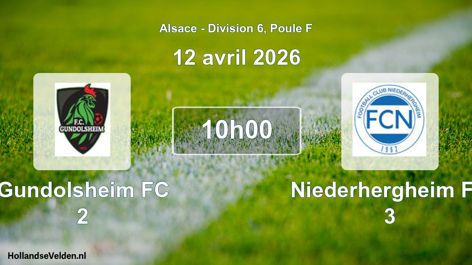 Scheduled Match: Gundolsheim FC 2 - Niederhergheim FC 3 (12 April 2026)