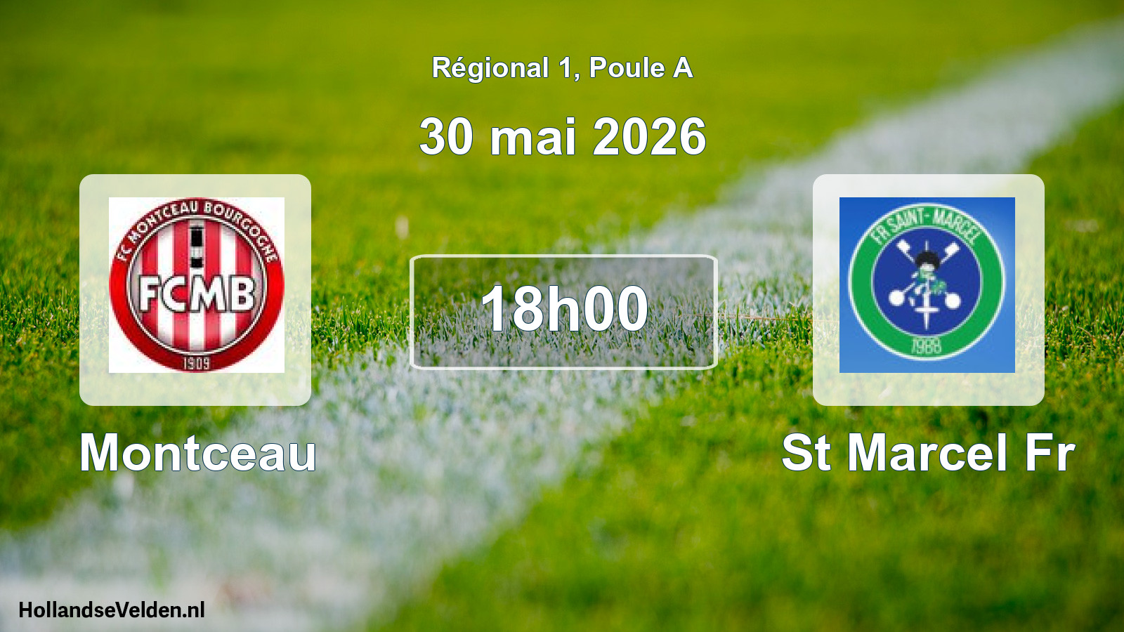 Geplande wedstrijd: Montceau - St Marcel Fr (30 mai 2026)