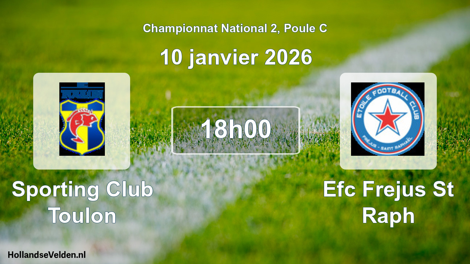 Geplande wedstrijd: Sporting Club Toulon - Efc Frejus St Raph (10 januari 2026)