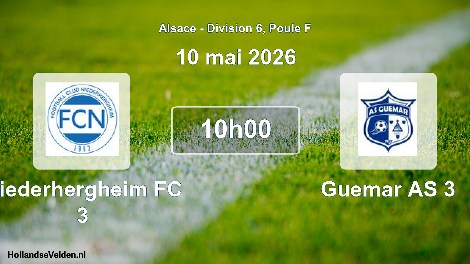 Scheduled Match: Niederhergheim FC 3 - Guemar AS 3 (10 May 2026)