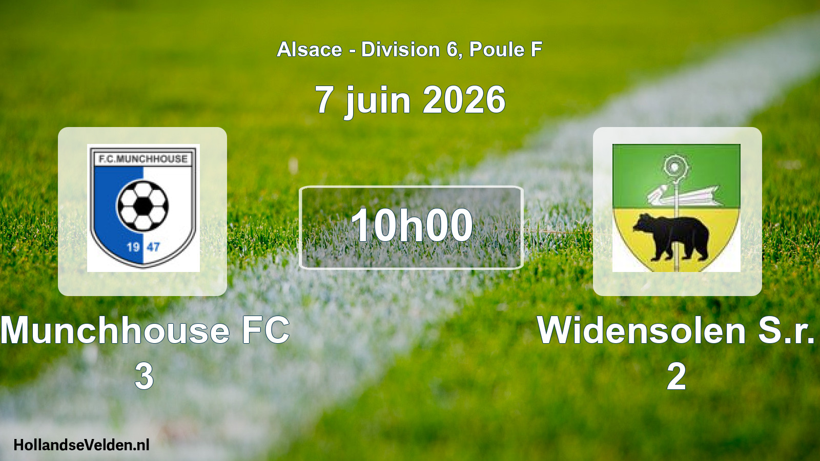 Scheduled Match: Munchhouse FC 3 - Widensolen S.r. 2 (7 June 2026)