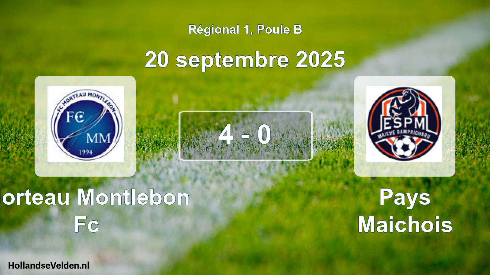 Gespeelde wedstrijd: Morteau Montlebon Fc - Pays Maichois 4 - 0 (20 september 2025)