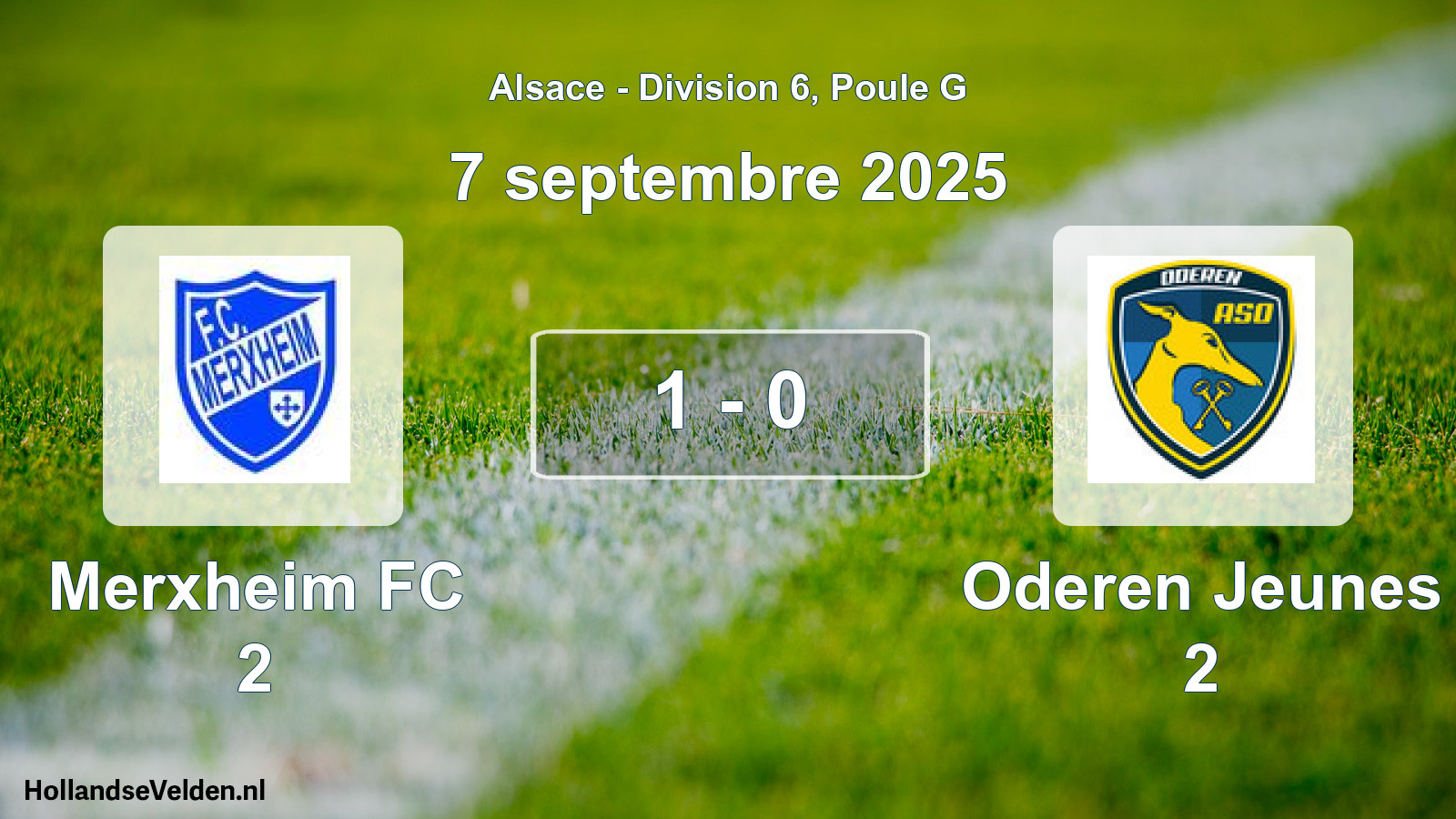 Match joué: Merxheim FC 2 - Oderen Jeunes 2 1 - 0 (7 septembre 2025)