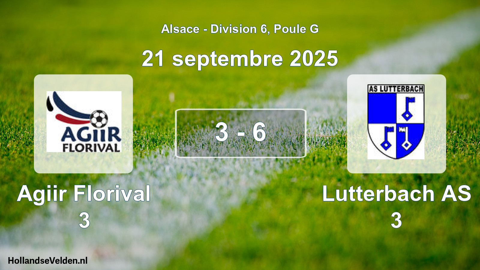 Total number of matches played: Agiir Florival 3 - Lutterbach AS 3 3 - 6 (21 September 2025)