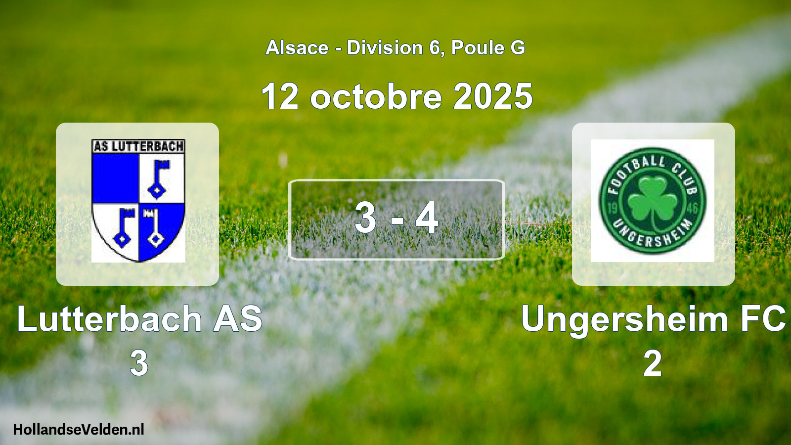 Total number of matches played: Lutterbach AS 3 - Ungersheim FC 2 3 - 4 (12 October 2025)