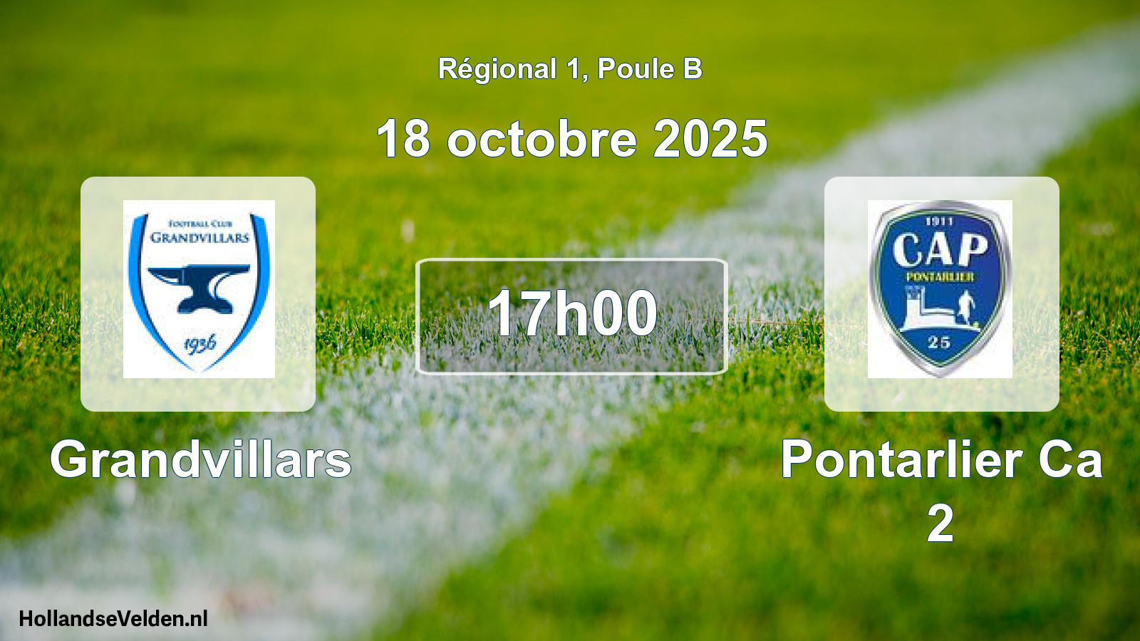 Scheduled Match: Grandvillars - Pontarlier Ca 2 (18 October 2025)