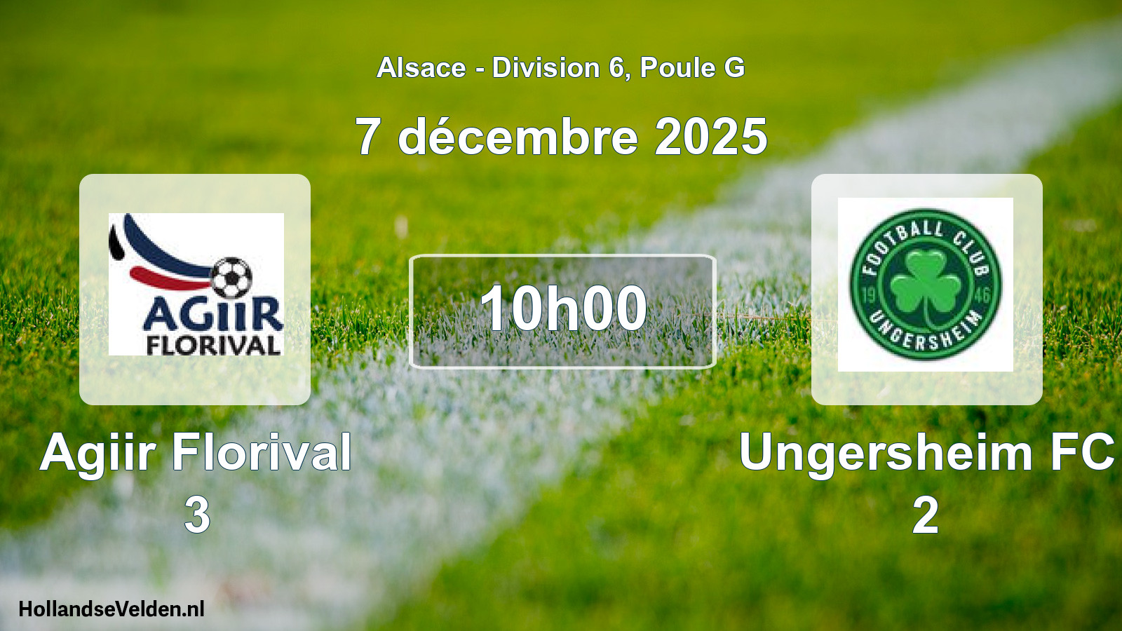 Geplande wedstrijd: Agiir Florival 3 - Ungersheim FC 2 (7 december 2025)