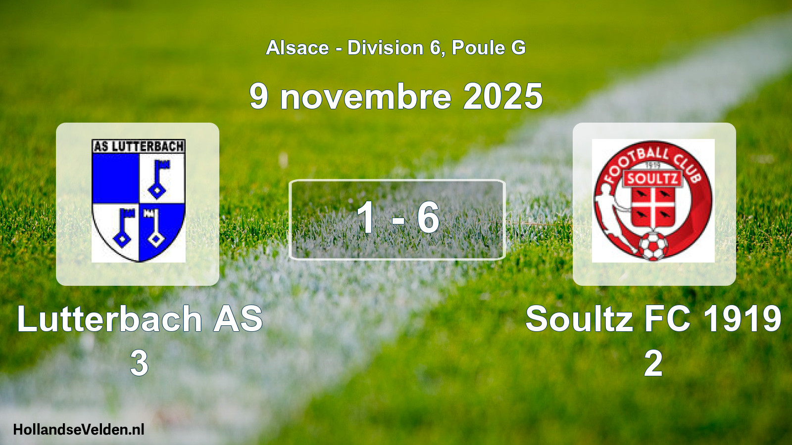 Match joué: Lutterbach AS 3 - Soultz FC 1919 2 1 - 6 (9 novembre 2025)