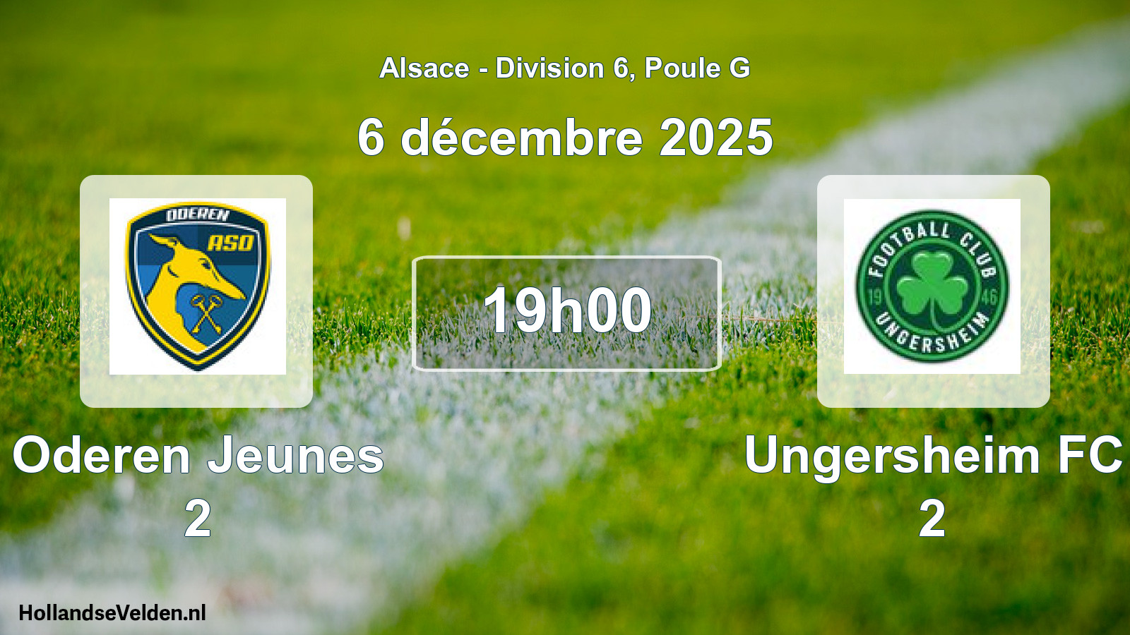 Geplande wedstrijd: Oderen Jeunes 2 - Ungersheim FC 2 (6 december 2025)