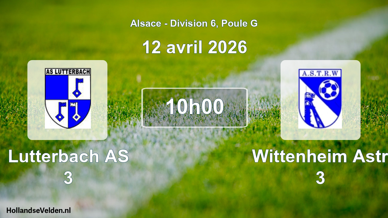 Match programmé: Lutterbach AS 3 - Wittenheim Astr 3 (12 avril 2026)