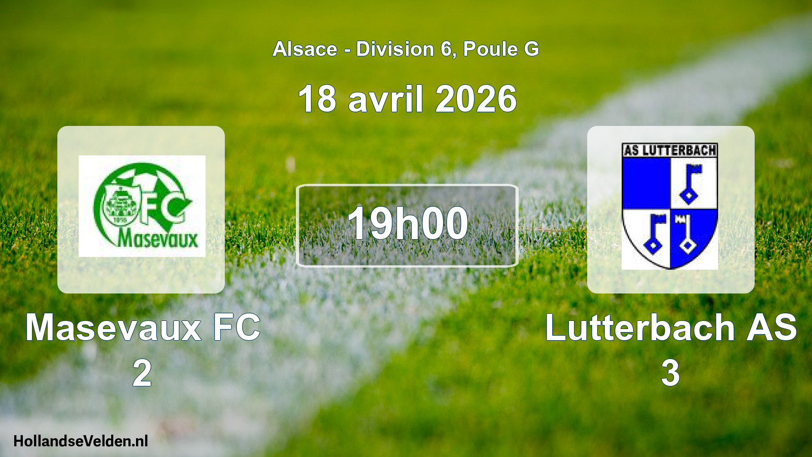 Scheduled Match: Masevaux FC 2 - Lutterbach AS 3 (18 April 2026)