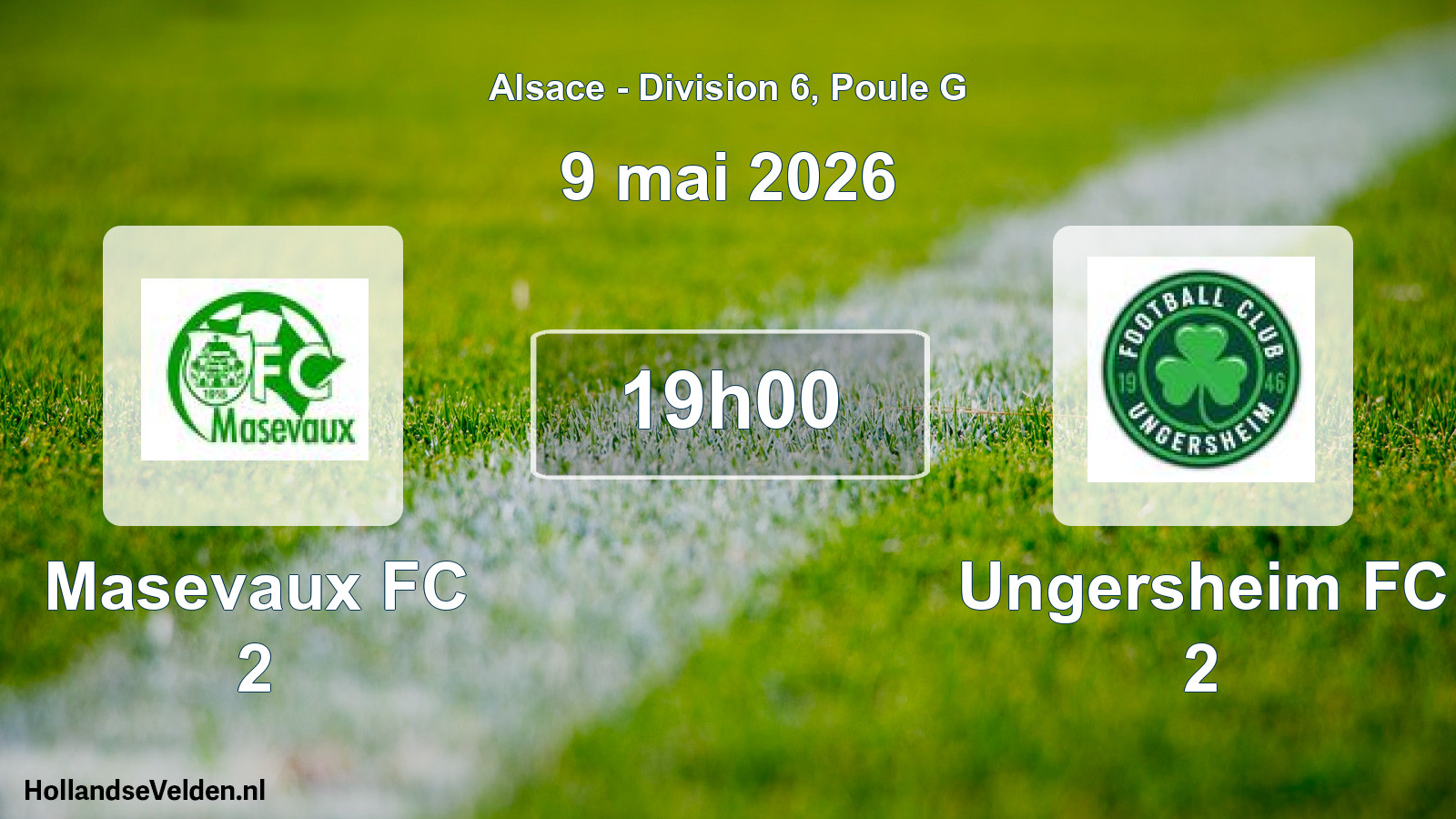 Match programmé: Masevaux FC 2 - Ungersheim FC 2 (9 mai 2026)