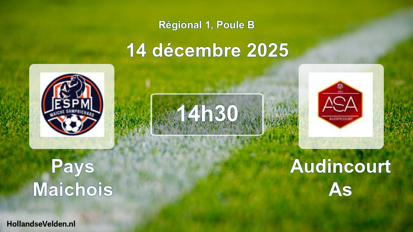 Geplande wedstrijd: Pays Maichois - Audincourt As (14 décembre 2025)