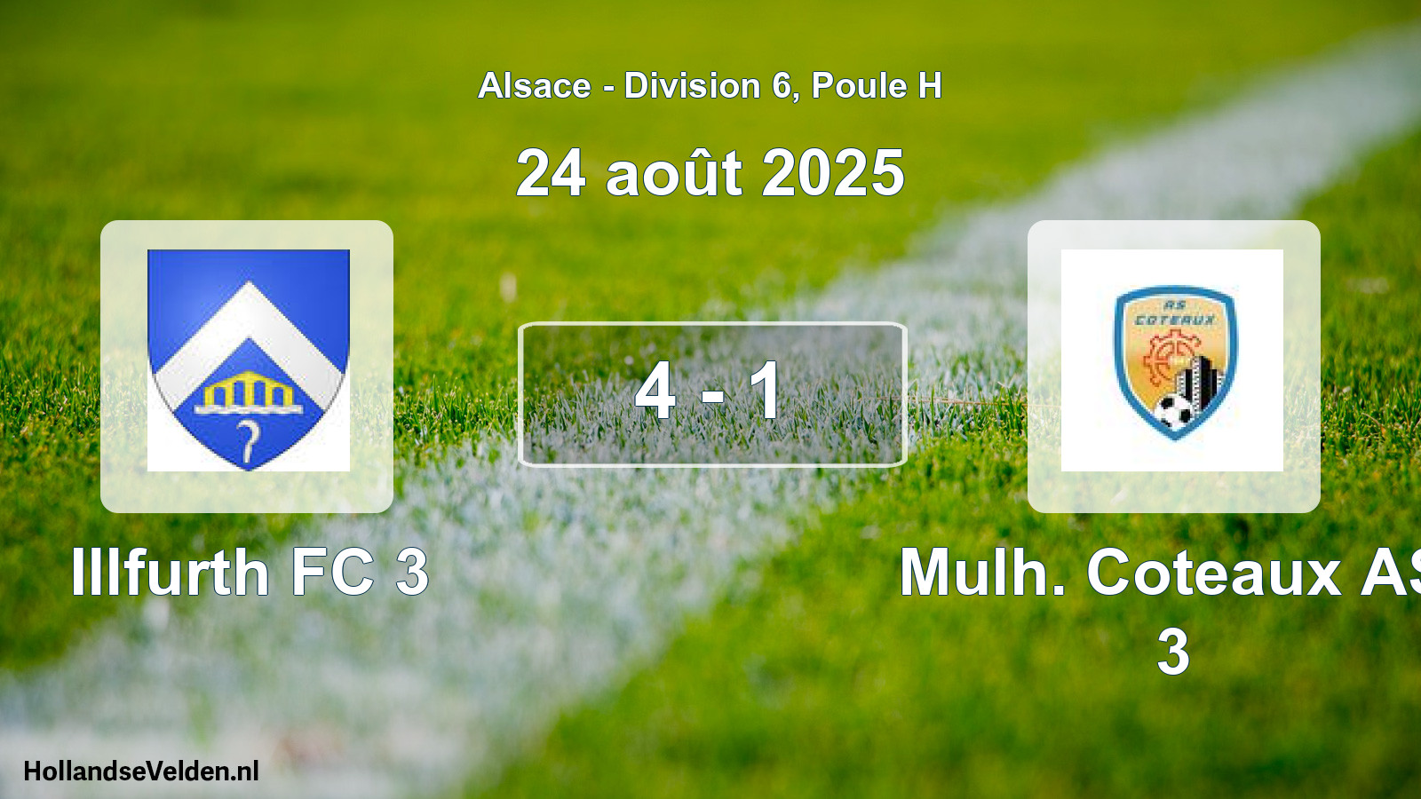 Match joué: Illfurth FC 3 - Mulh. Coteaux AS 3 4 - 1 (24 août 2025)