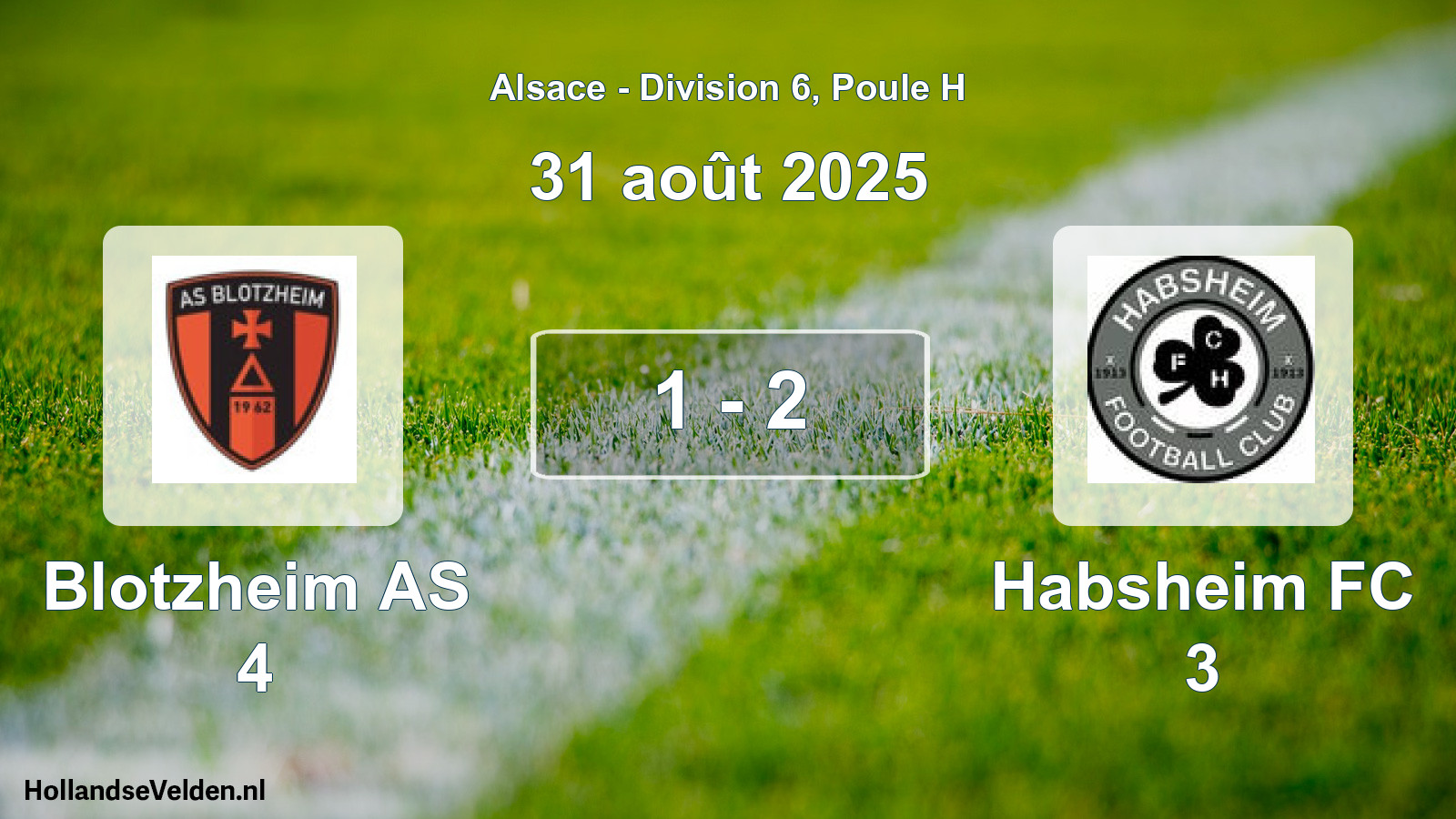 Match joué: Blotzheim AS 4 - Habsheim FC 3 1 - 2 (31 août 2025)
