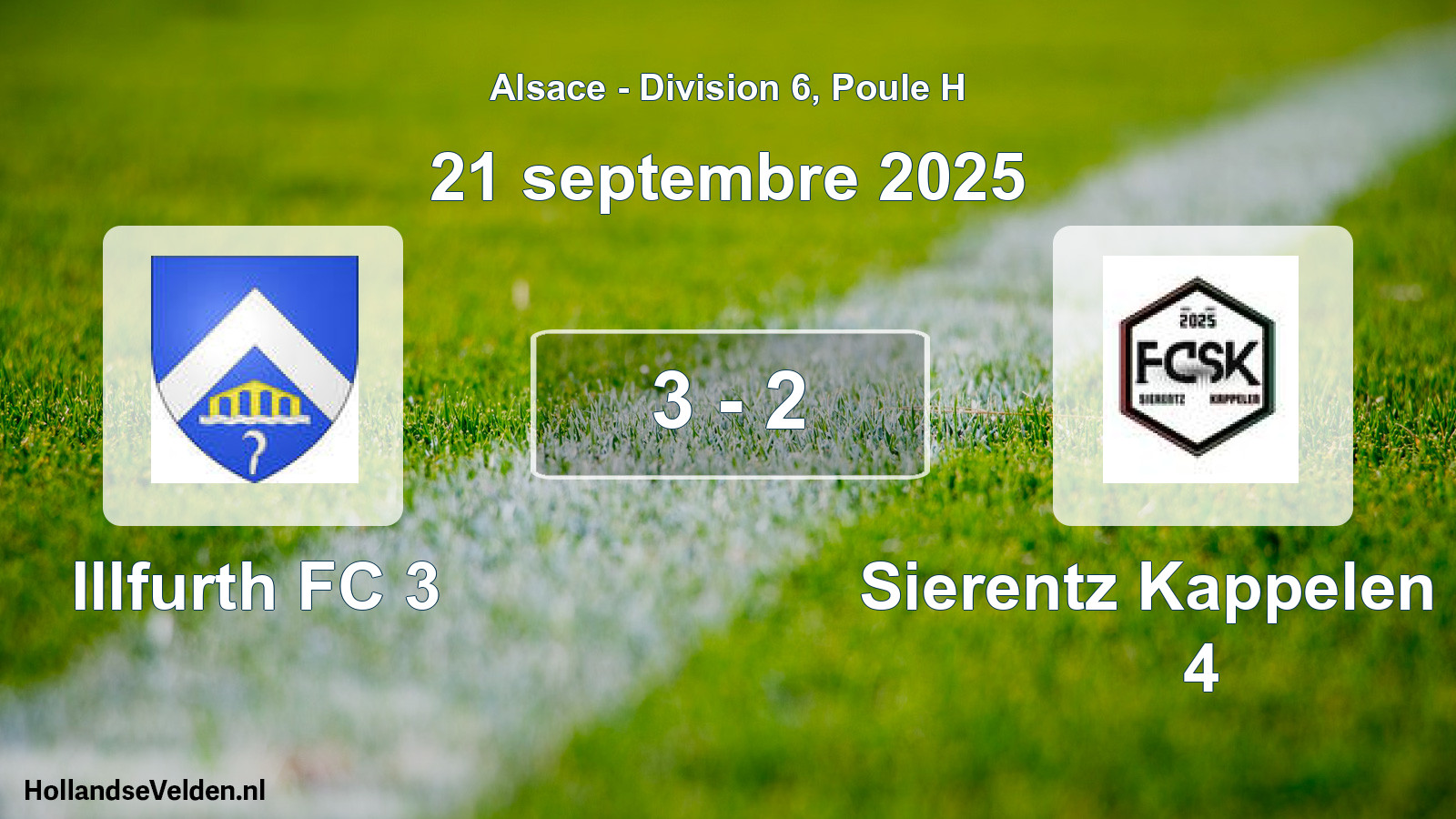 Total number of matches played: Illfurth FC 3 - Sierentz Kappelen FC 4 3 - 2 (21 September 2025)