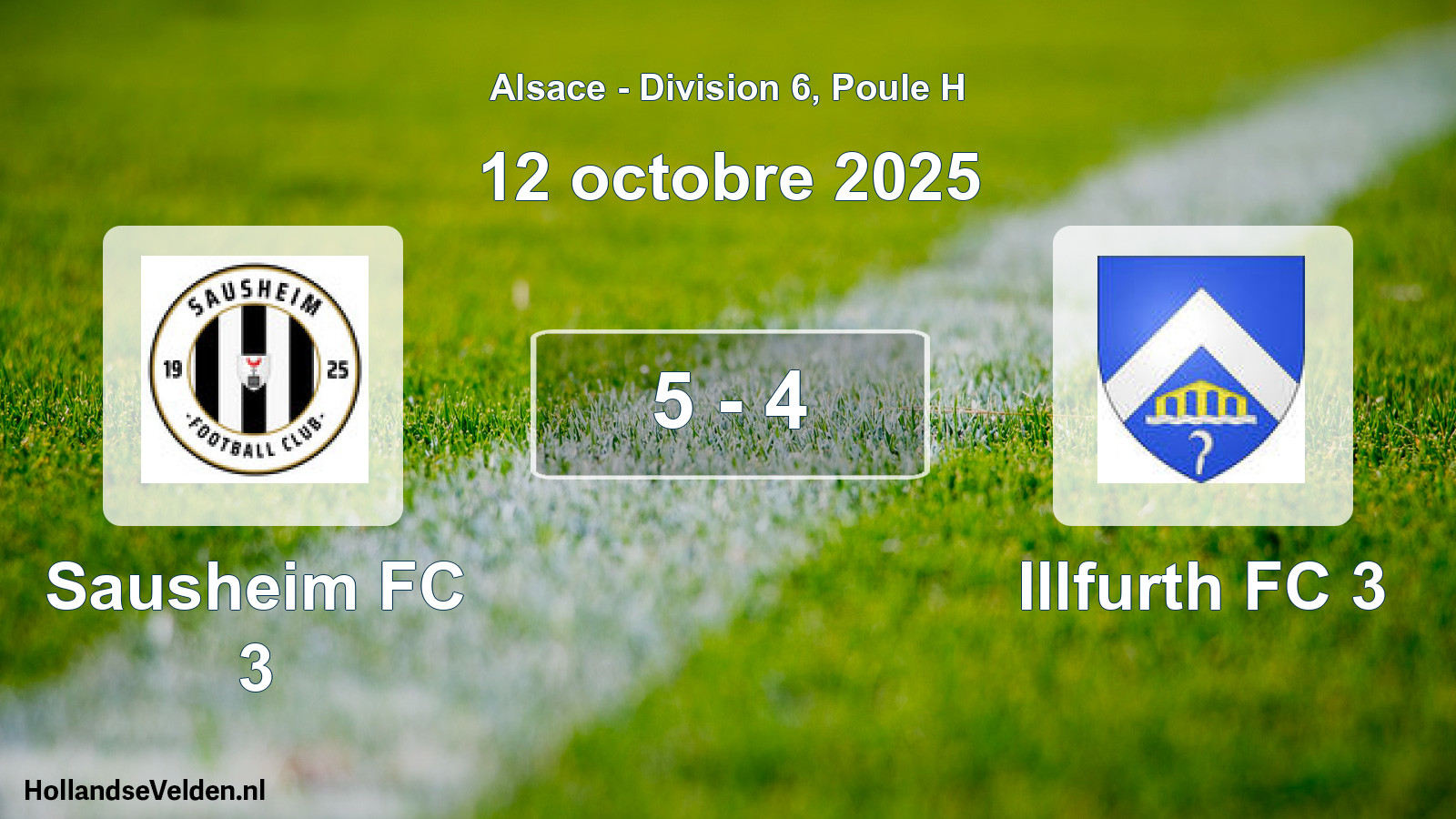 Match joué: Sausheim FC 3 - Illfurth FC 3 5 - 4 (12 octobre 2025)