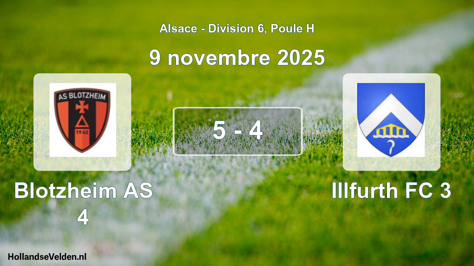 Match joué: Blotzheim AS 4 - Illfurth FC 3 5 - 4 (9 novembre 2025)