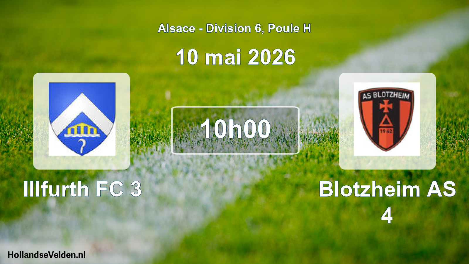 Match programmé: Illfurth FC 3 - Blotzheim AS 4 (10 mai 2026)