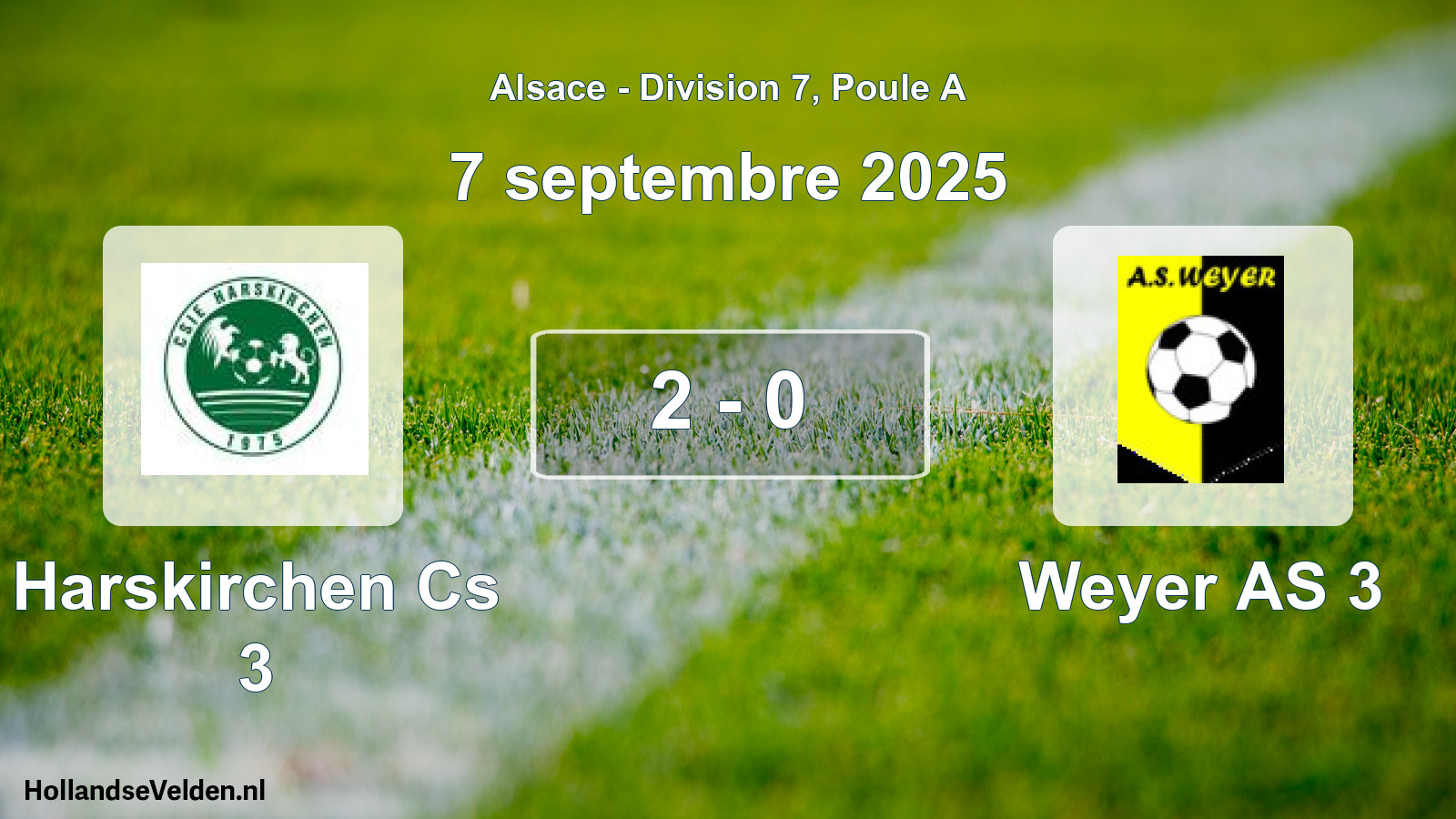 Match joué: Harskirchen Cs 3 - Weyer AS 3 2 - 0 (7 septembre 2025)
