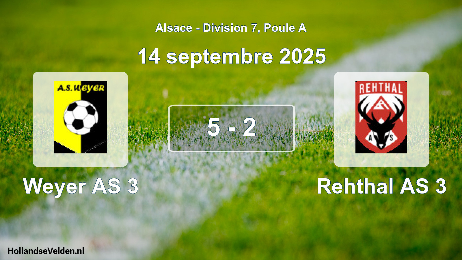 Total number of matches played: Weyer AS 3 - Rehthal AS 3 5 - 2 (14 September 2025)