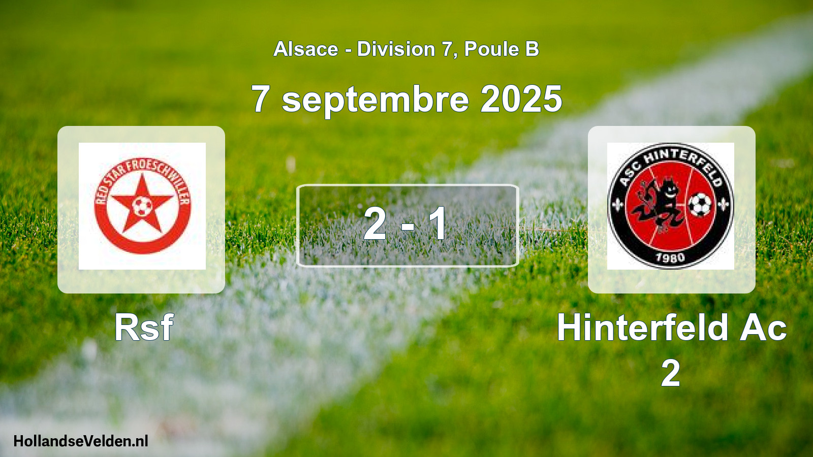 Match joué: Rsf - Hinterfeld Ac 2 2 - 1 (7 septembre 2025)