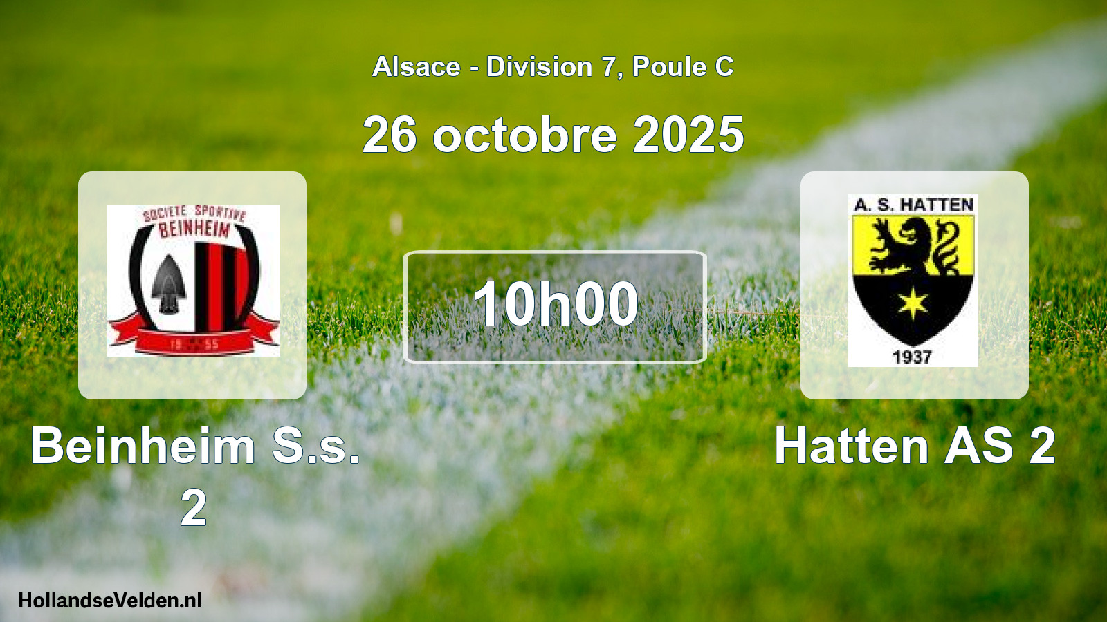 Scheduled Match: Beinheim S.s. 2 - Hatten AS 2 (26 October 2025)