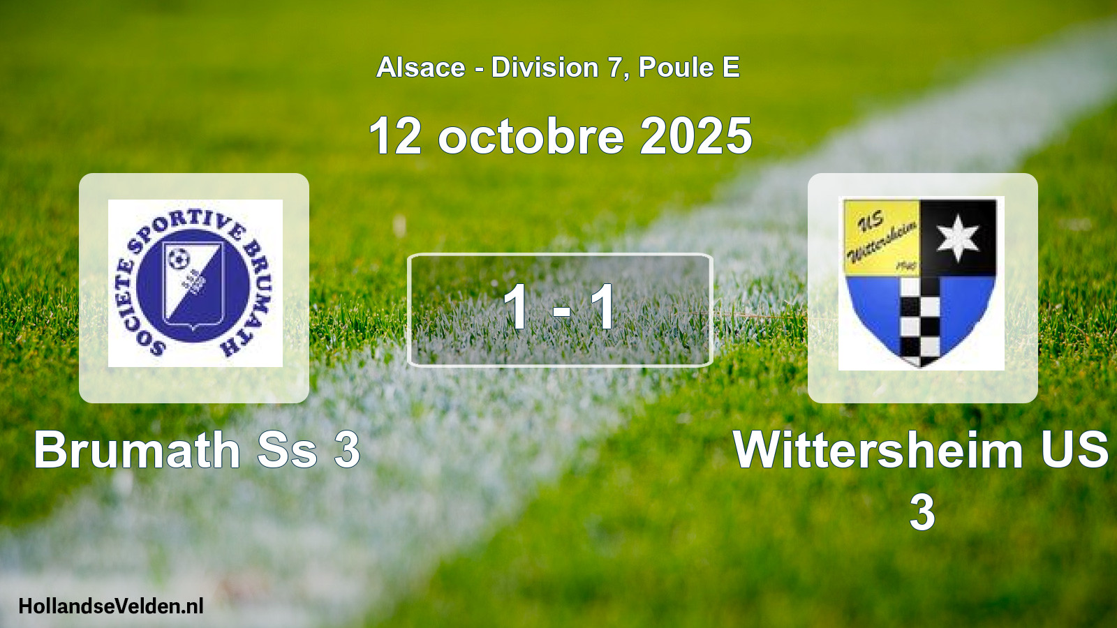 Match joué: Brumath Ss 3 - Wittersheim US 3 1 - 1 (12 octobre 2025)