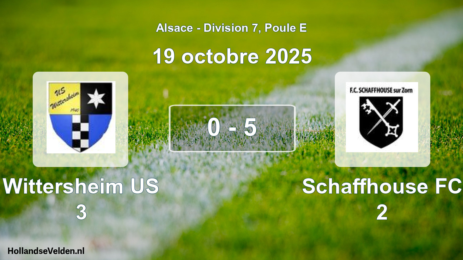 Gespeelde wedstrijd: Wittersheim US 3 - Schaffhouse FC 2 0 - 5 (19 oktober 2025)